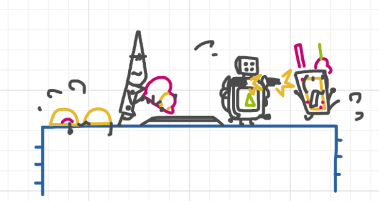 A panel from What's The Point, episode five of the Board Boards object show by Furretwalk/WalkingFurret.